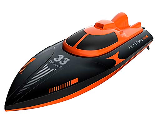 POCO DIVO Exceed33 RC Racing Boat 20kmph Q2 Genius High Speed Yacht Capsize Recovery Outdoor Pool Lake Electric Watercraft 24Ghz Trigger Remote Controlled for Kids Adults - Image 1