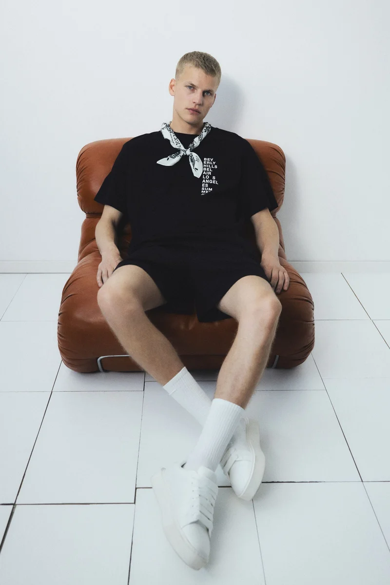 H&M Loose Fit Printed T-shirt