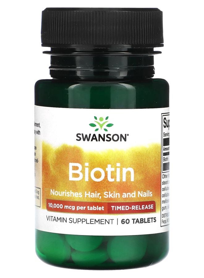 Biotin Time-Release 10000 mcg 60 Tablets