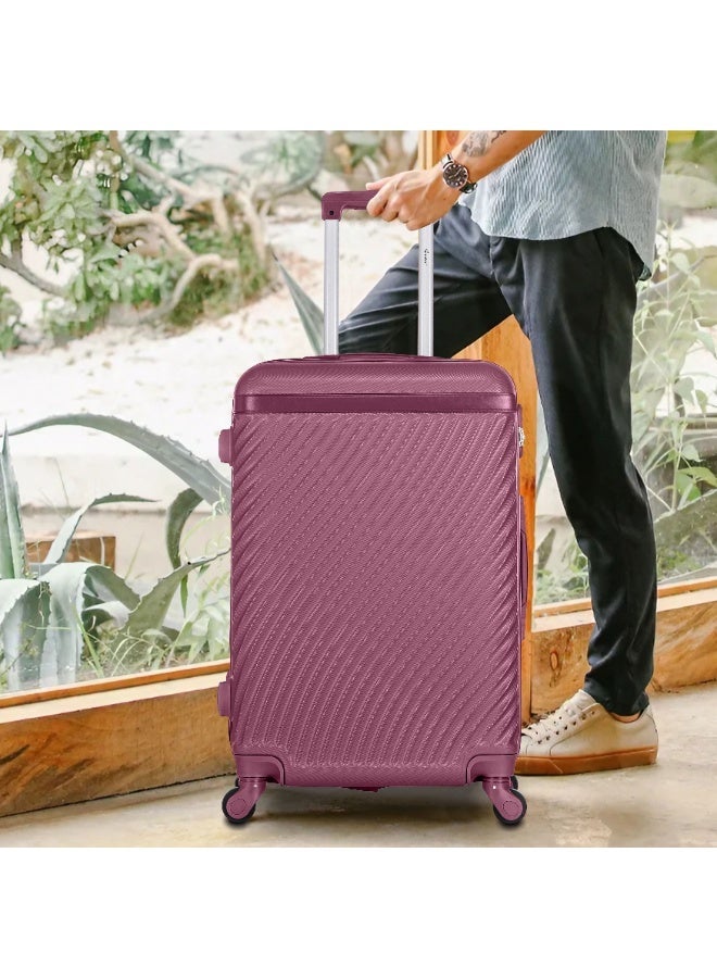 SENATOR Hard Case Travel Bag Luggage Trolley For Unisex ABS Lightweight Suitcase with 4 Spinner Wheels KH1065 Maroon - Image 1
