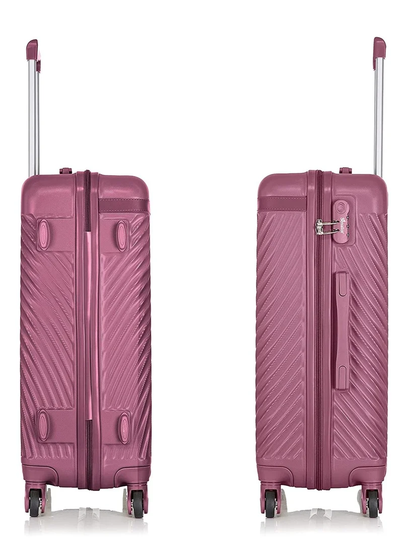 SENATOR  Hard Case Travel Bag Luggage Trolley For Unisex ABS Lightweight Suitcase with 4 Spinner Wheels KH1065 Maroon  | Best Price UAE