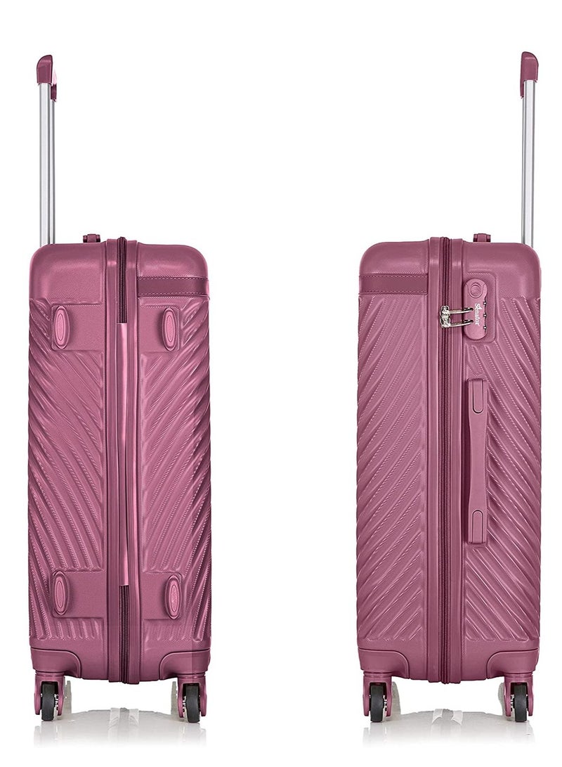 SENATOR Hard Case Travel Bag Luggage Trolley For Unisex ABS Lightweight Suitcase with 4 Spinner Wheels KH1065 Maroon - Image 2