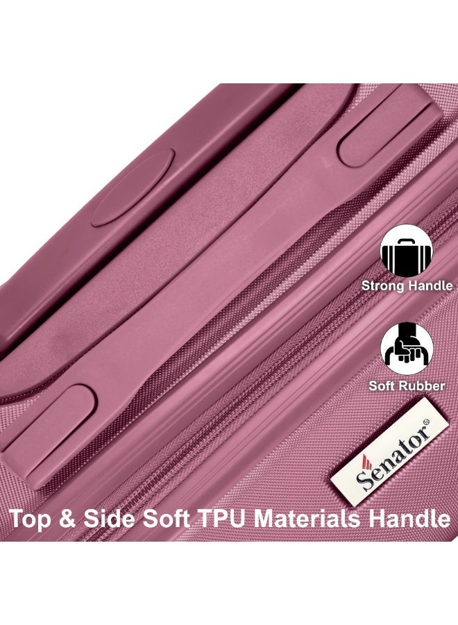 SENATOR Hard Case Travel Bag Luggage Trolley For Unisex ABS Lightweight Suitcase with 4 Spinner Wheels KH1065 Maroon - Image 4