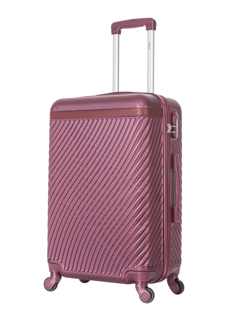 سيناتور Hard Case Travel Bag Luggage Trolley For Unisex ABS Lightweight Suitcase with 4 Spinner Wheels KH1065 Maroon