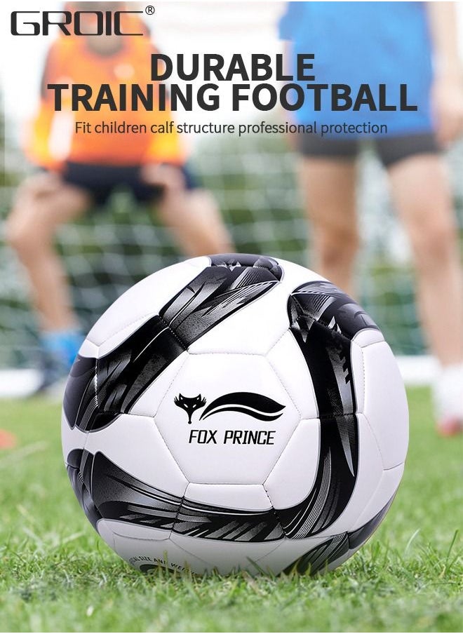 GROIC Soccer Ball Size 5，Football with Star Pattern Official Size Soccer Balls for Training,Playing,Waterproof Professional Outdoor Indoor and Match Balls  - Image 4