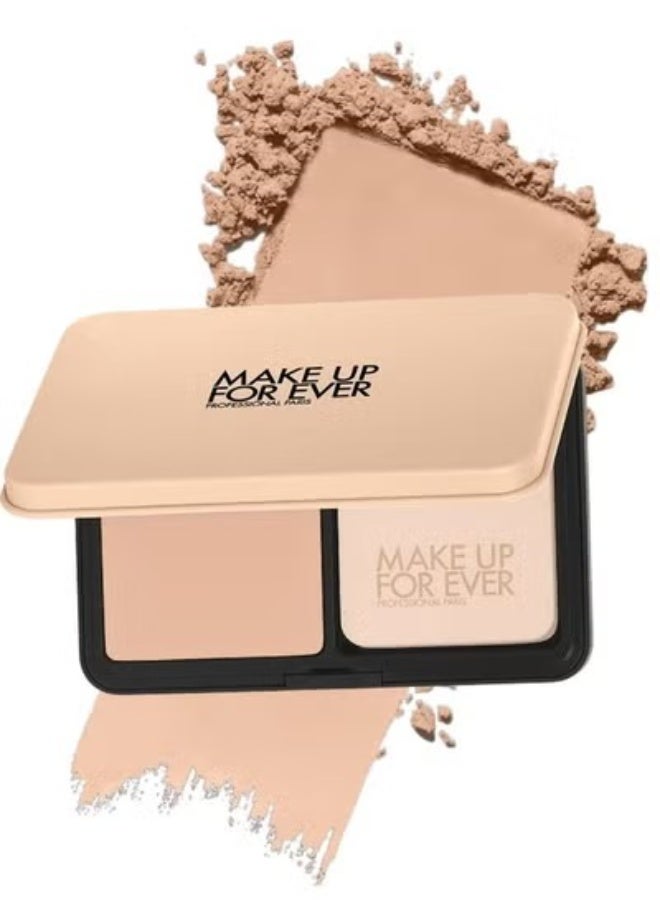 MAKE UP FOR EVER HD Skin Matte Velvet Blurring Foundation & Setting Powder 11g – Shade 1N06 Porcelain – For Fair Skin with Neutral Undertones - Image 1