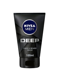 Nivea NIVEA MEN Deep Cleansing Face And Beard Wash With Active Charcoal 100ml 