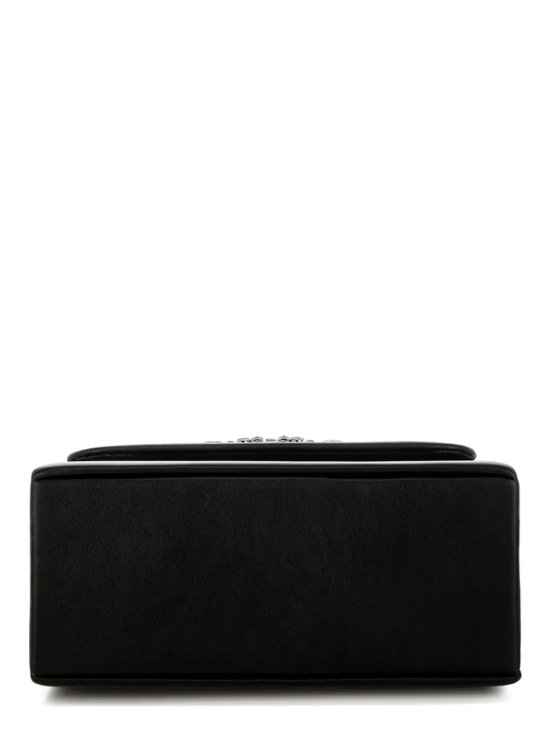 London Rag Pearl Top-Handle Diamante Brooch Bag in Black