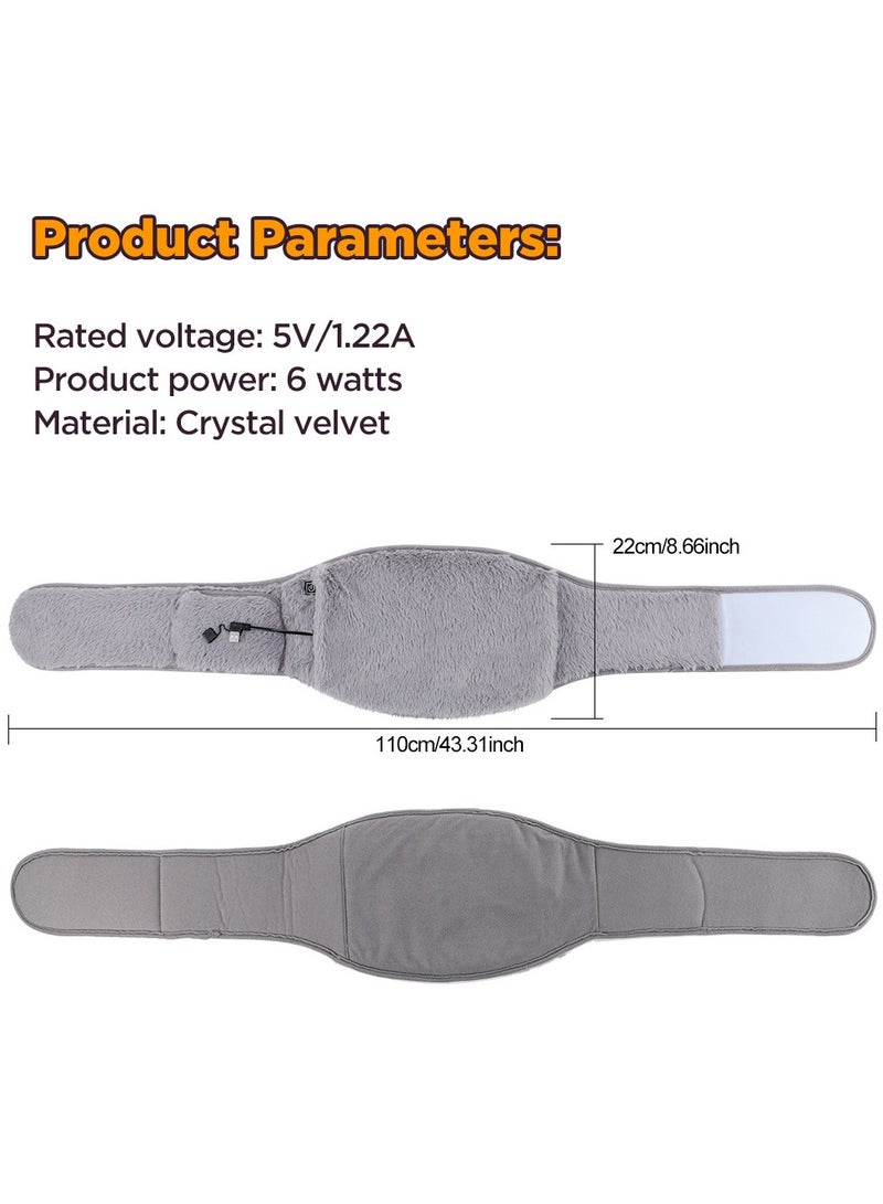 general Heated Waist & Uterus Belt - Plush Hand-Warming Waist Warmer, Multi-Gear Temperature Control, Electric Heating Belt for Cold Protection - Image 4
