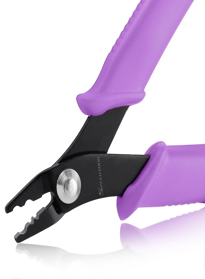 SPEEDWOX Bead Crimping Pliers Jewelry Crimper Plier for Beading Micro Tube Beads Crimper Micro Crimper Straight Head 2 holes Multi Use DIY Jewelry Craft Beading Hobby for 2mm-3mm Beads and Tubes - Image 1