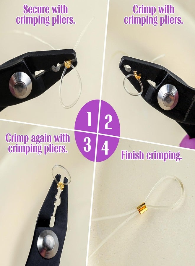 SPEEDWOX Bead Crimping Pliers Jewelry Crimper Plier for Beading Micro Tube Beads Crimper Micro Crimper Straight Head 2 holes Multi Use DIY Jewelry Craft Beading Hobby for 2mm-3mm Beads and Tubes - Image 3