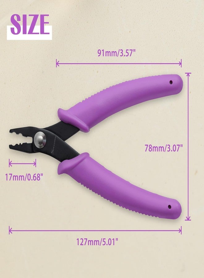 SPEEDWOX Bead Crimping Pliers Jewelry Crimper Plier for Beading Micro Tube Beads Crimper Micro Crimper Straight Head 2 holes Multi Use DIY Jewelry Craft Beading Hobby for 2mm-3mm Beads and Tubes - Image 5