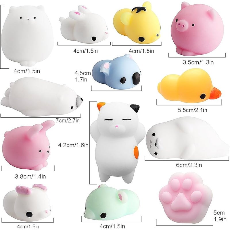 Outee 16 Pcs Cream Scented Squishies Slow Rising Kawaii Toy Mini Soft Animal Squishies Stress Relief, Random Color - Image 4