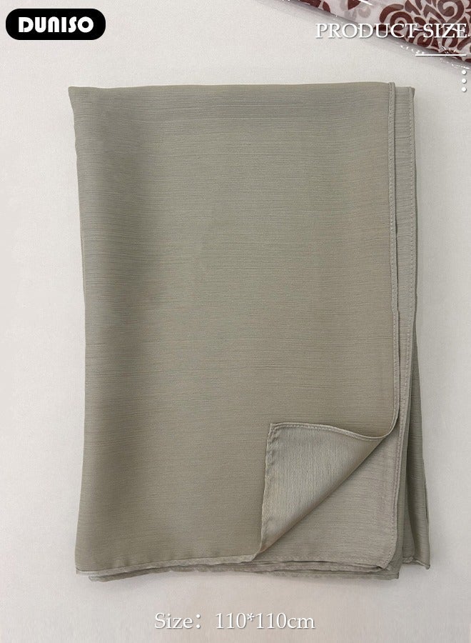 DUNISO Women's Hijab, Premium Fabric Hijab, Stylish and Comfortable Hijab Scarfs, Stretchy, Very Comfy & Good for Everyday Use, Versatile and Artistic Scarf for Women - Image 4