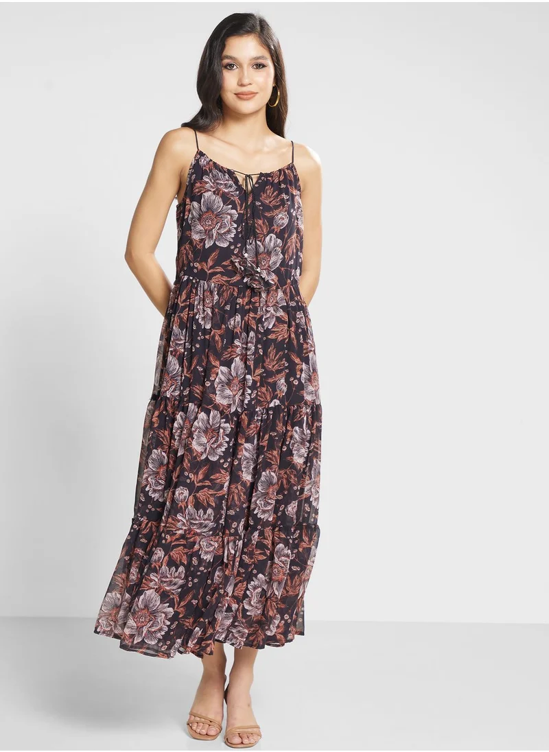 Biba Printed Flare Dress