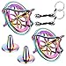 meekoo 2 Packs Gyroscope Toys Metal Anti Gravity Colorful Precision Top Gyroscope for Christmas Educational Birthday GiftsColorful - Image 3