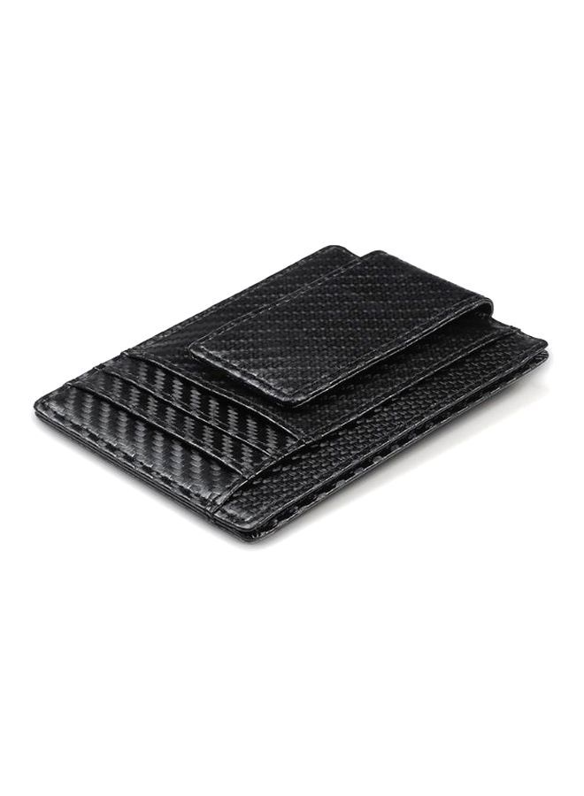 NIBEMINENT RFID Leather Dollar Clip Men Wallet Black - Image 3