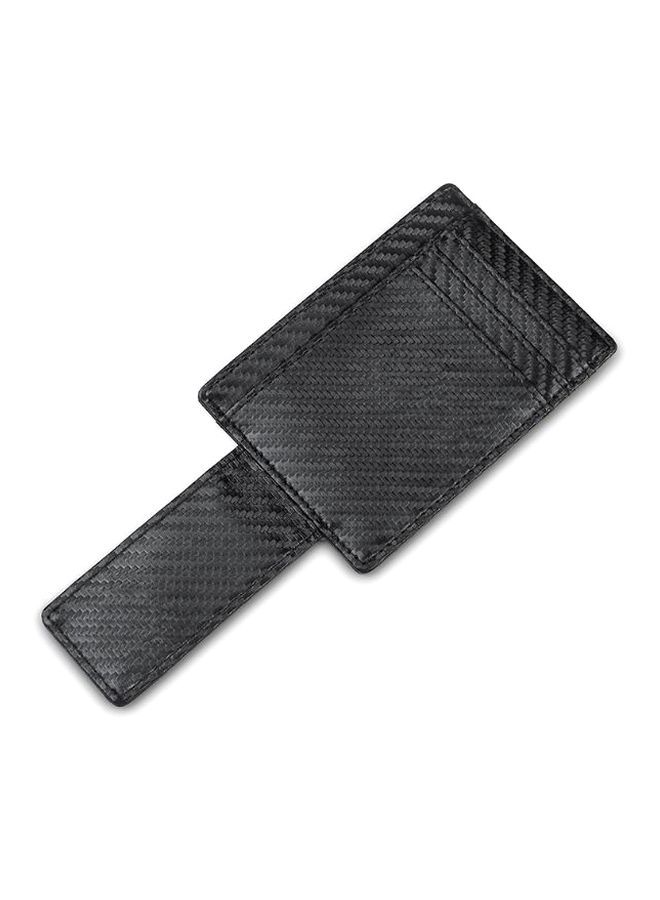 NIBEMINENT RFID Leather Dollar Clip Men Wallet Black - Image 4