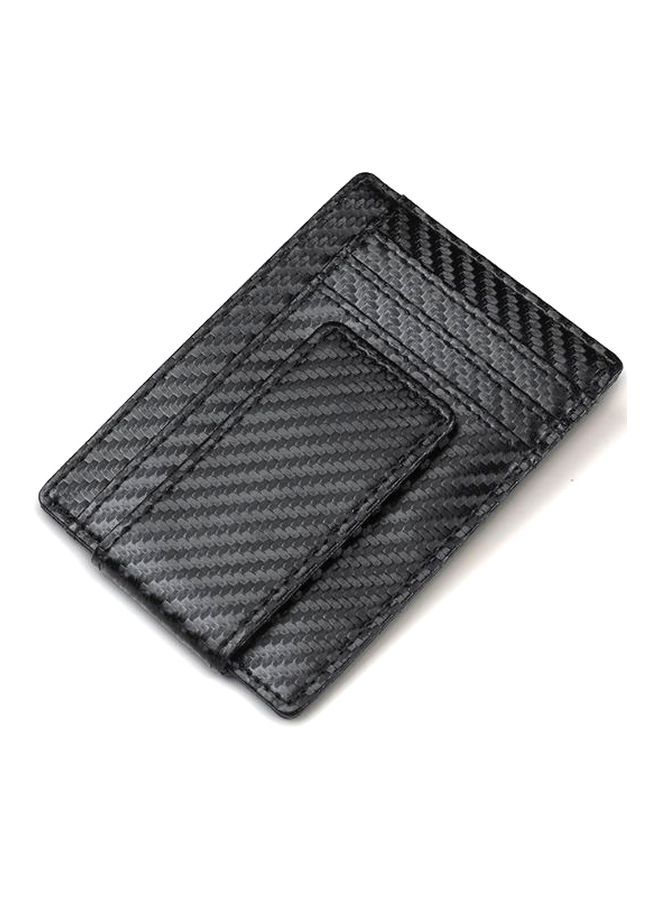 NIBEMINENT RFID Leather Dollar Clip Men Wallet Black - Image 2