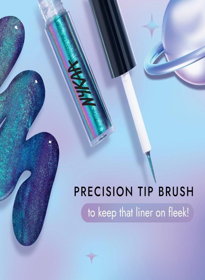 Nykaa Cosmetics Stardust Dual Chrome Eyeliner with Holographic Finish - Cyber Baddie (1.6ml) - Image 5