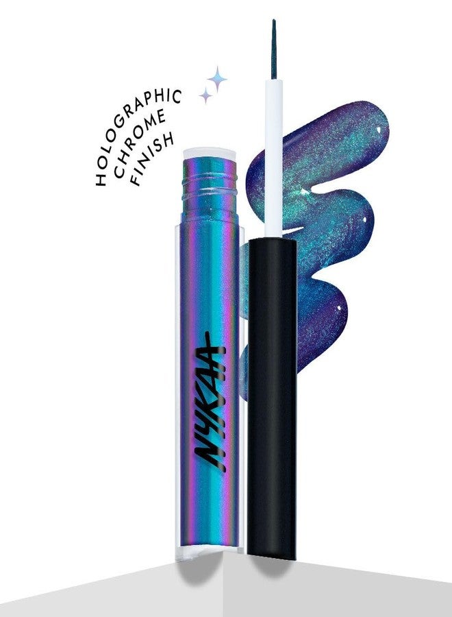 Nykaa Cosmetics Stardust Dual Chrome Eyeliner with Holographic Finish - Cyber Baddie (1.6ml) - Image 2