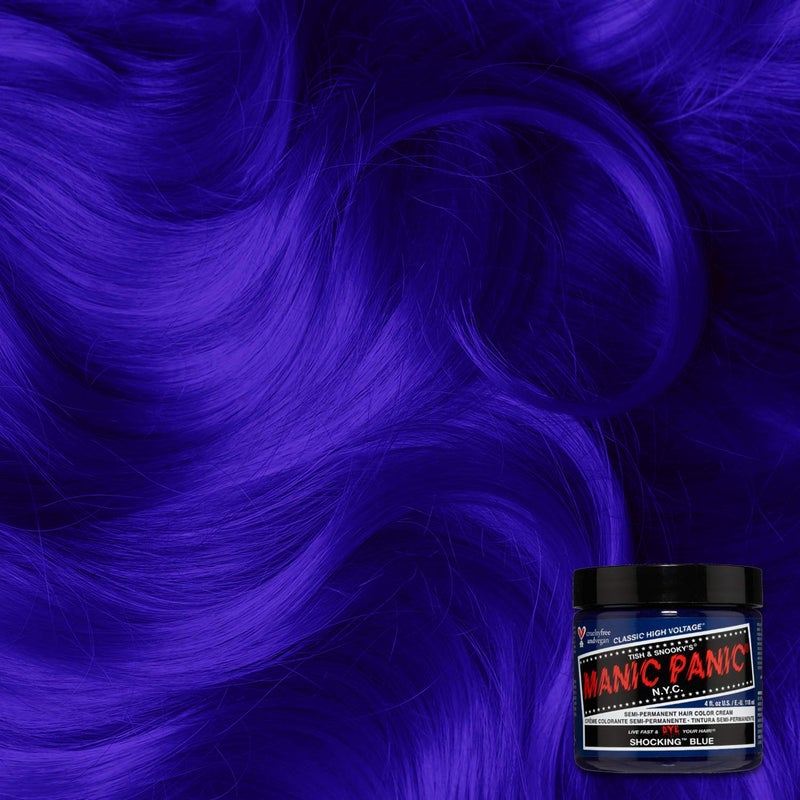 MANIC PANIC Classic Shocking Blue Semi Permanent Hair Color - Dark Cobalt Blue Hair Dye for Women & Men That Lasts 4-6 Weeks - Vegan, Ammonia & Cruelty-Free - Create & Mix Custom Shades (4oz) - Image 3