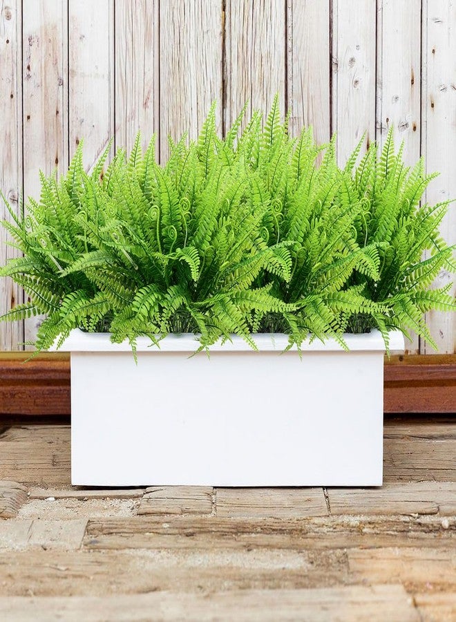 DVGUN 12 Bundles Artificial Plants Boston Fern Fake Bushes Artificial Shrubs Greenery Plastic Outdoor UV Resistant Faux Ferns - Image 2