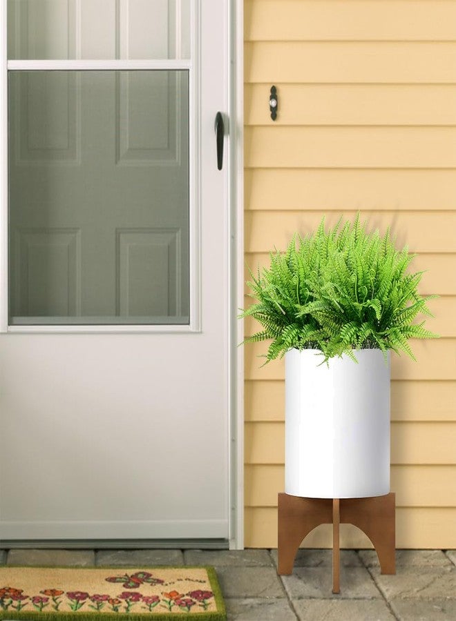DVGUN 12 Bundles Artificial Plants Boston Fern Fake Bushes Artificial Shrubs Greenery Plastic Outdoor UV Resistant Faux Ferns - Image 5