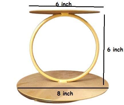 BAKERS 4U Round Shape Metal Cake Stand Cake Decor Cake Spacer Separator Gold Color Pack of 1 - Image 2
