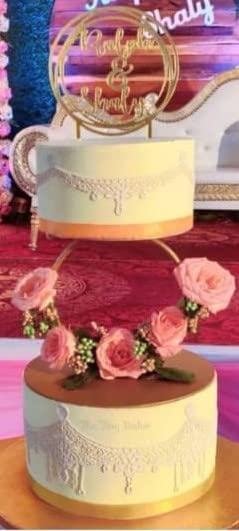 BAKERS 4U Round Shape Metal Cake Stand Cake Decor Cake Spacer Separator Gold Color Pack of 1 - Image 4