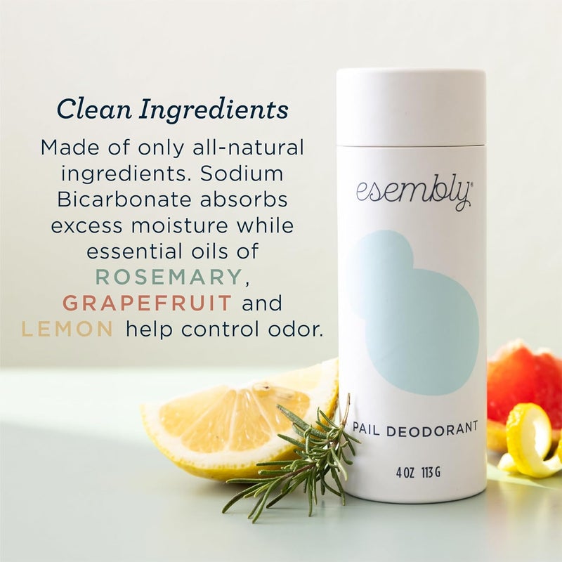 Esembly Pail Deodorant, Shakable Powder Deodorizer for Diaper Pails, Keeps Diapers, Gym Clothes and Dirty Laundry Smelling Fresh, Scents of Rosemary, Lemon and Grapefruit, 4oz - Image 3