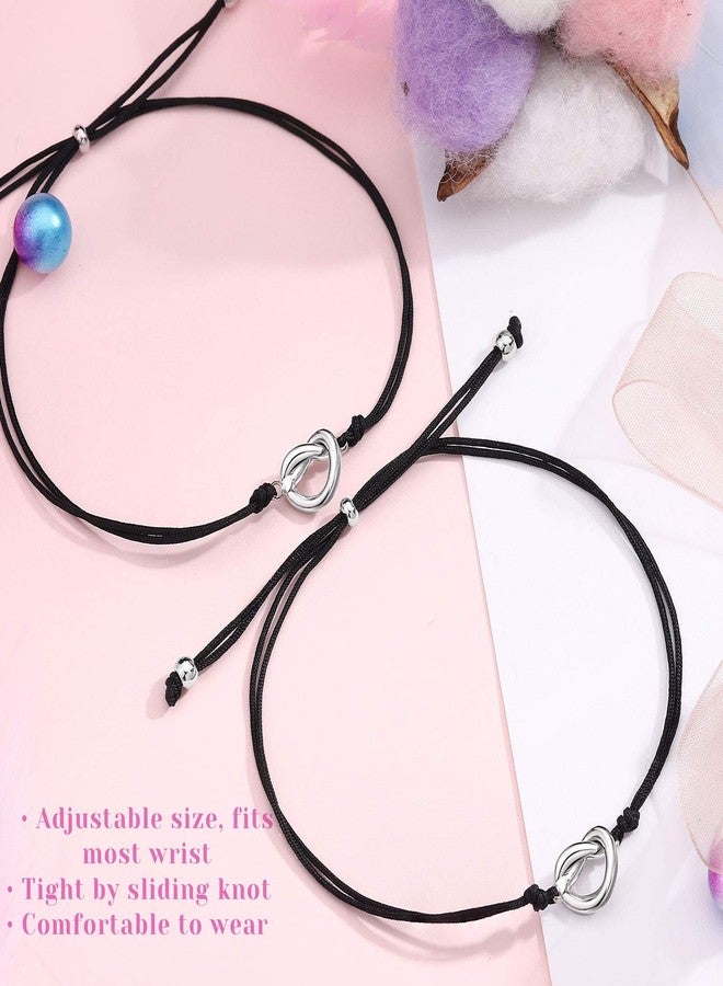 Sincere Best Friend Friendship Gifts for Women Love Knot BFF Bracelets for 2 Birthday Easter Valentines Galentines Day Gifts for Friends Female Her Teens Unbiological Soul Sister Bestie Gifts - Image 3