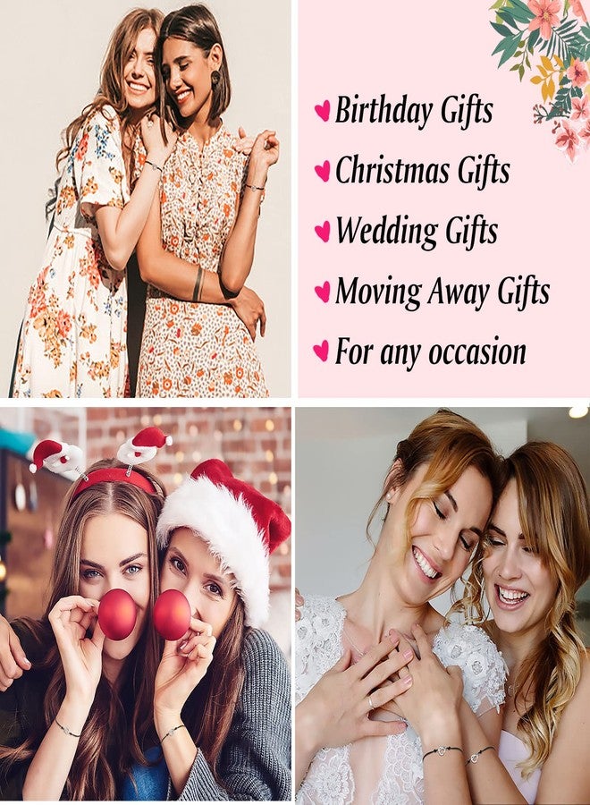 Sincere Best Friend Friendship Gifts for Women Love Knot BFF Bracelets for 2 Birthday Easter Valentines Galentines Day Gifts for Friends Female Her Teens Unbiological Soul Sister Bestie Gifts - Image 5