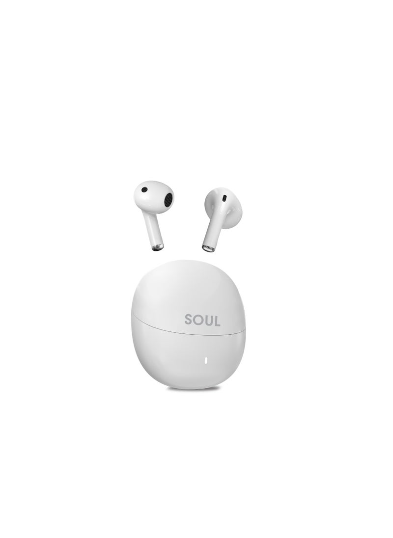 Xcell Xcell Soul17 Signature Wireless Earbuds | 13mm Drivers, Rich Bass, Studio-Quality Sound | 5H Playtime + 100H Standby | Compatible with iOS/Android/Huawei/Laptop | Lightweight, Pocket-Friendly – White  - Image 3