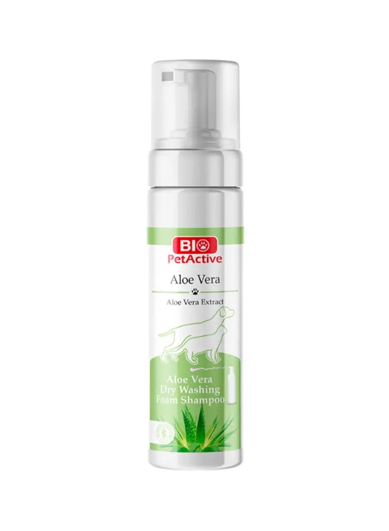 BIO PETACTIVE ALOE VERA DRY WASHING FOAM SHAMPOO 200ML