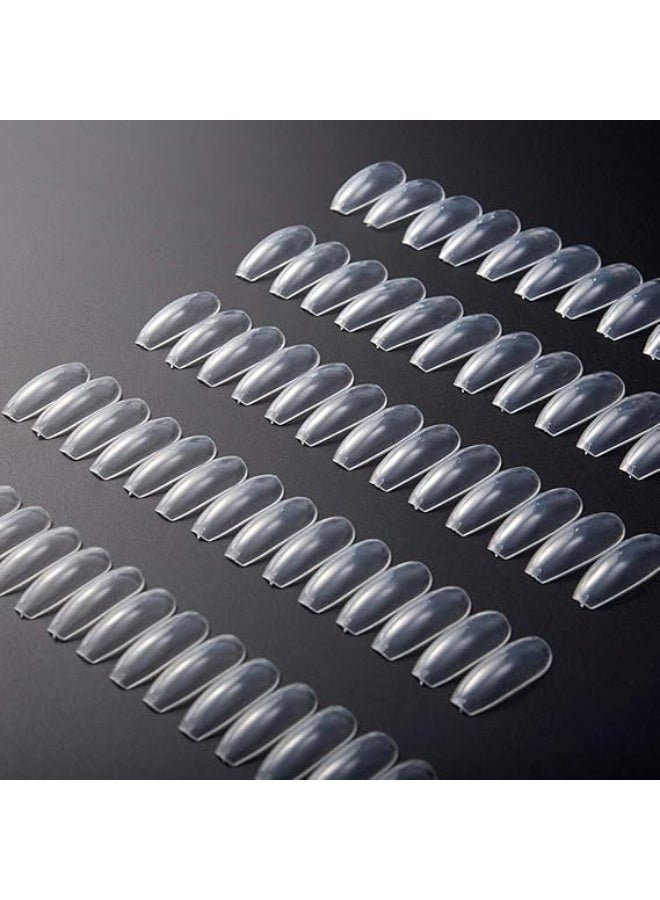 maya jewelry Industrial nails with complete coverage of nail tiles false nail for womwn . A set of 100 pieces, transparent and flat artificial nails for salons and home - Image 2