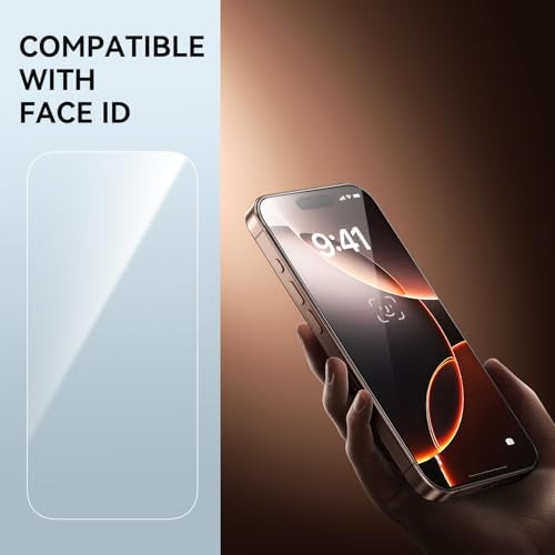 ImpactStrong 3-Pack Shatterproof Tempered Glass Screen Protector for iPhone 16 Pro [Easy Installation Frame] [Bubble Free] [9H Hardness] [Full Coverage] Case Friendly, 6.3 Inch - Image 4