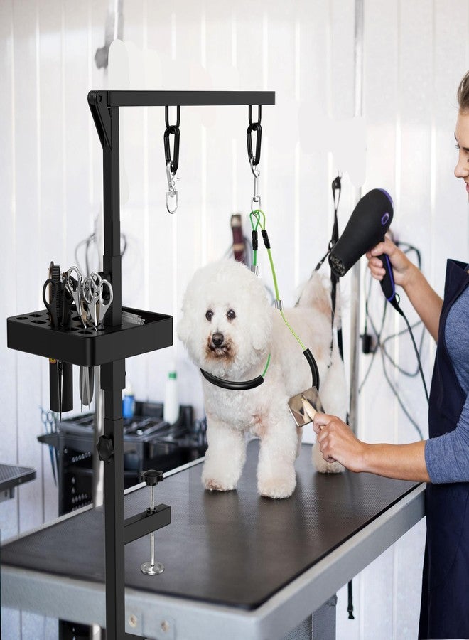 Alytree Dog Grooming Arm with Tray, 38" Pet Grooming Table Arm with Adjustable No Sit Haunch Holders, Pet Grooming Stand with Clamp for Small & Medium Pets - Image 2