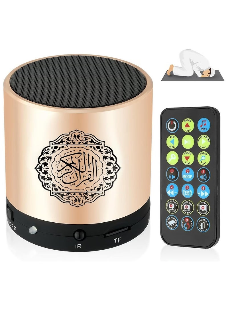 Quran Portable Bluetooth Speaker 5.97x5.97x6.35 cm Gold