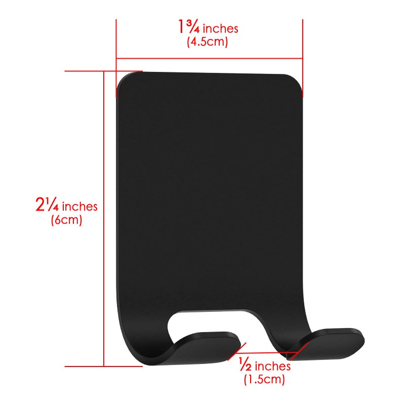 Linkidea 2 Packs Wall Mount Razor Holder for Shower, Stainless Steel Self Adhesive Shaver Hooks, Sticky Hanger Compatible with Venus Platinum, Fusion 5 Proshield, Mach 3 Classic (Black) - Image 4