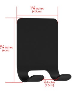 Linkidea Linkidea 2 Packs Wall Mount Razor Holder for Shower, Stainless Steel Self Adhesive Shaver Hooks, Sticky Hanger Compatible with Venus Platinum, Fusion 5 Proshield, Mach 3 Classic (Black)  - Image 2