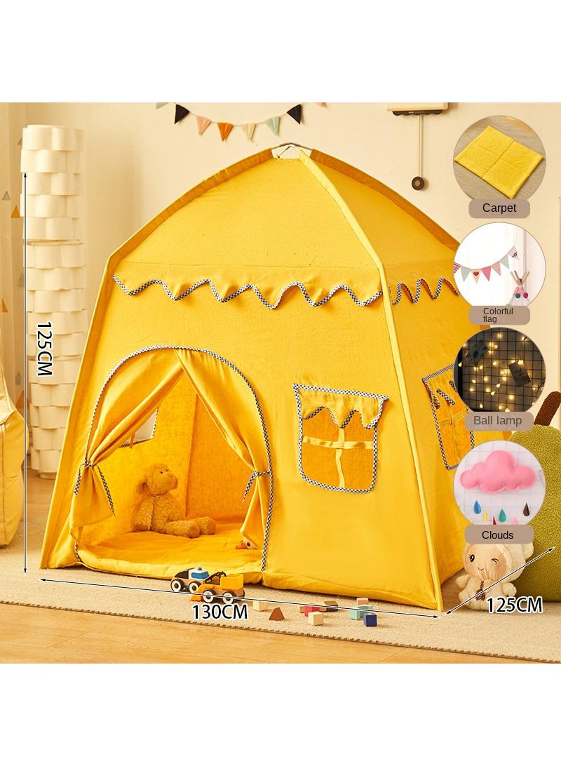 general Kids Princess Tent With Carpet Ball Colored Flag Cloud Tent Game House Girl'S Princess Toy House Boy'S Indoor Small House Children'S Day Gift Birthday Gift - Image 1