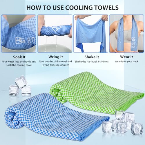 BOGI Cooling Towel, Cooling Towels for Neck and Face-40"x12"-Ice Towel for Instant Cooling, Soft Breathable Chilly Towel, Stay Cool for Yoga, Sport, Gym, Workout, Camping & More Activities (Blue) - Image 5
