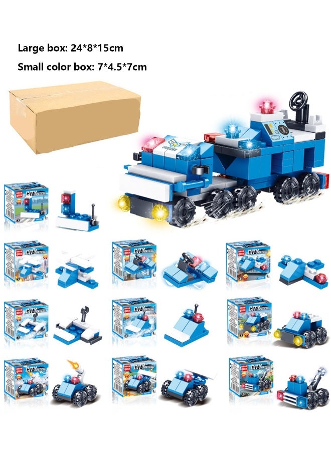 Children's Educational Small Particle Assembly Building Block Collection Set Toy(10 Combined Patrol Teams) - Image 2