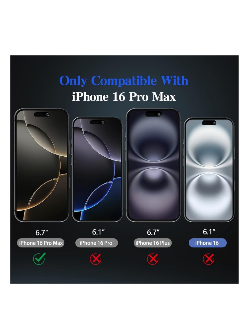 Generic - Tempered Glass for iPhone 16 Pro Max,[2 Pieces] Privacy Screen Protector Anti Spy 3D Screen Protector Full Coverage Compatible with iPhone 16 Pro Max - Image 1
