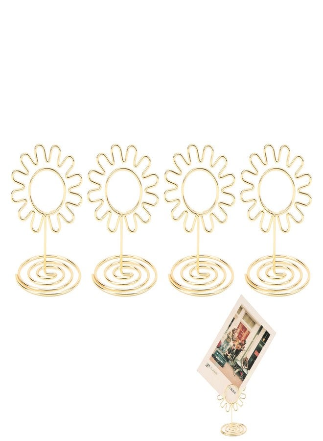 AYNEFY Wire Table Picture Photo Holder,20Pcs Sunflower Place Table Place Card Holder Clip Name Card Holders Picture Photo Holder for Weddings Anniversary Party(Gold) - Image 1