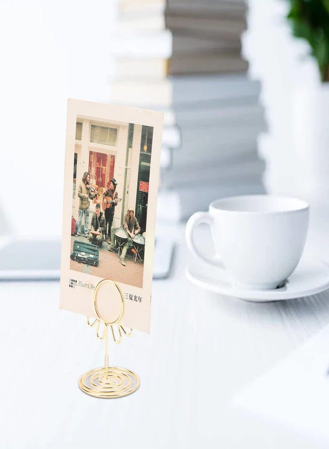AYNEFY Wire Table Picture Photo Holder,20Pcs Sunflower Place Table Place Card Holder Clip Name Card Holders Picture Photo Holder for Weddings Anniversary Party(Gold) - Image 3