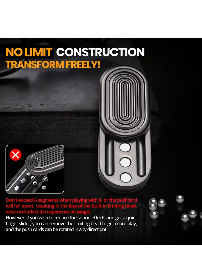 EDC Metal Fidget Slider Toys, Stress Relief EDC Fidget Slider Casual Metal Adult's Hand Toys Office Desk Toys Gifts for Anxiety and Stress, Cool Office Gadgets for Men, Magnet Desk Fidgets for Teens