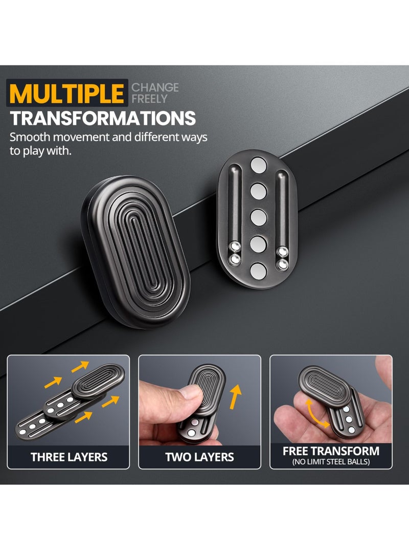 EDC Metal Fidget Slider Toys, Stress Relief EDC Fidget Slider Casual Metal Adult's Hand Toys Office Desk Toys Gifts for Anxiety and Stress, Cool Office Gadgets for Men, Magnet Desk Fidgets for Teens