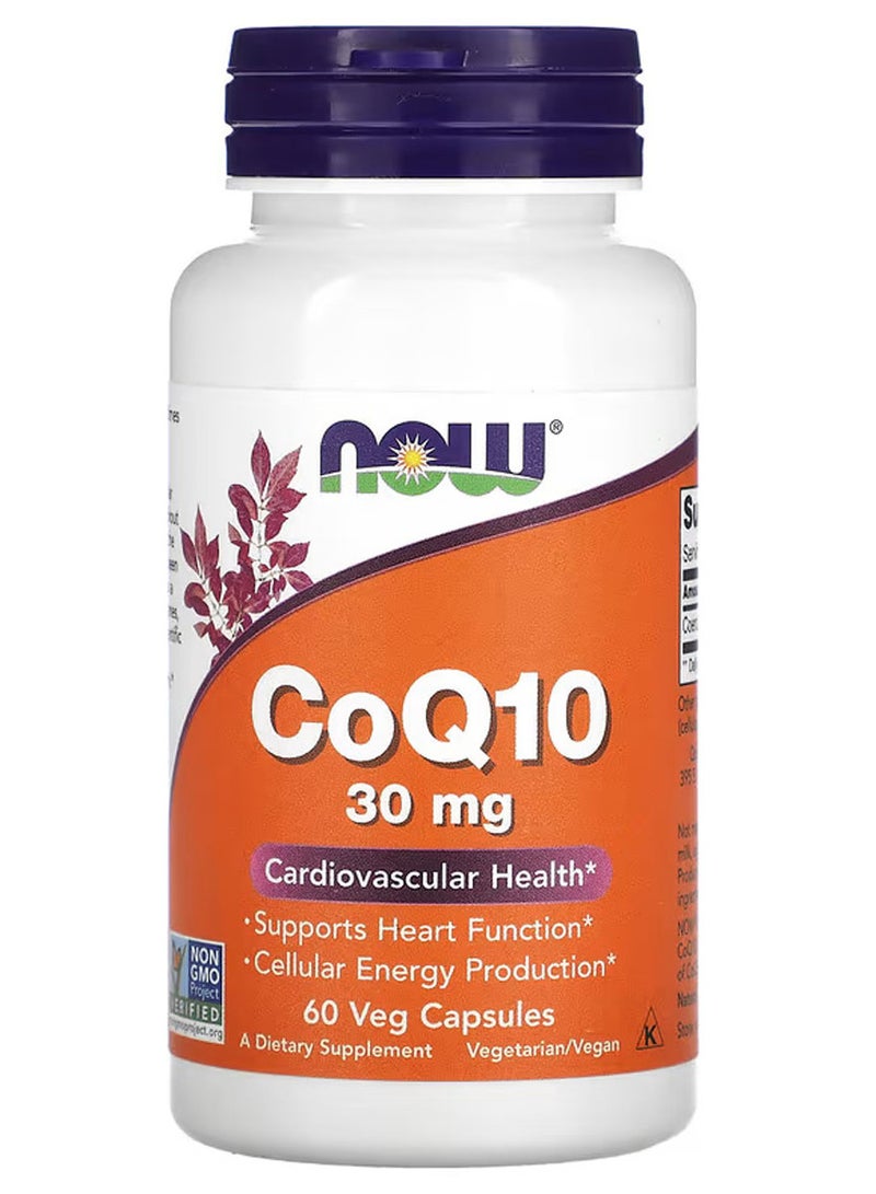now CoQ10, 30 mg, 60 Veg Capsules